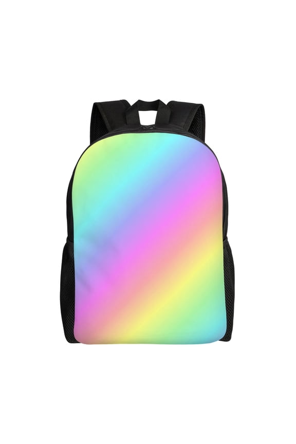 Carry On Backpack Rainbow Stripe Travel Laptop Backpack For Women Men Traveling Business Hiking Casual Gym