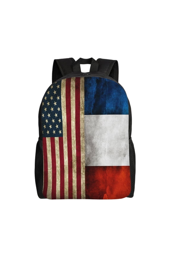 Carry On Backpack United States Russian Flag Travel Laptop Backpack For Women Men Traveling Business Hiking Casual Gym