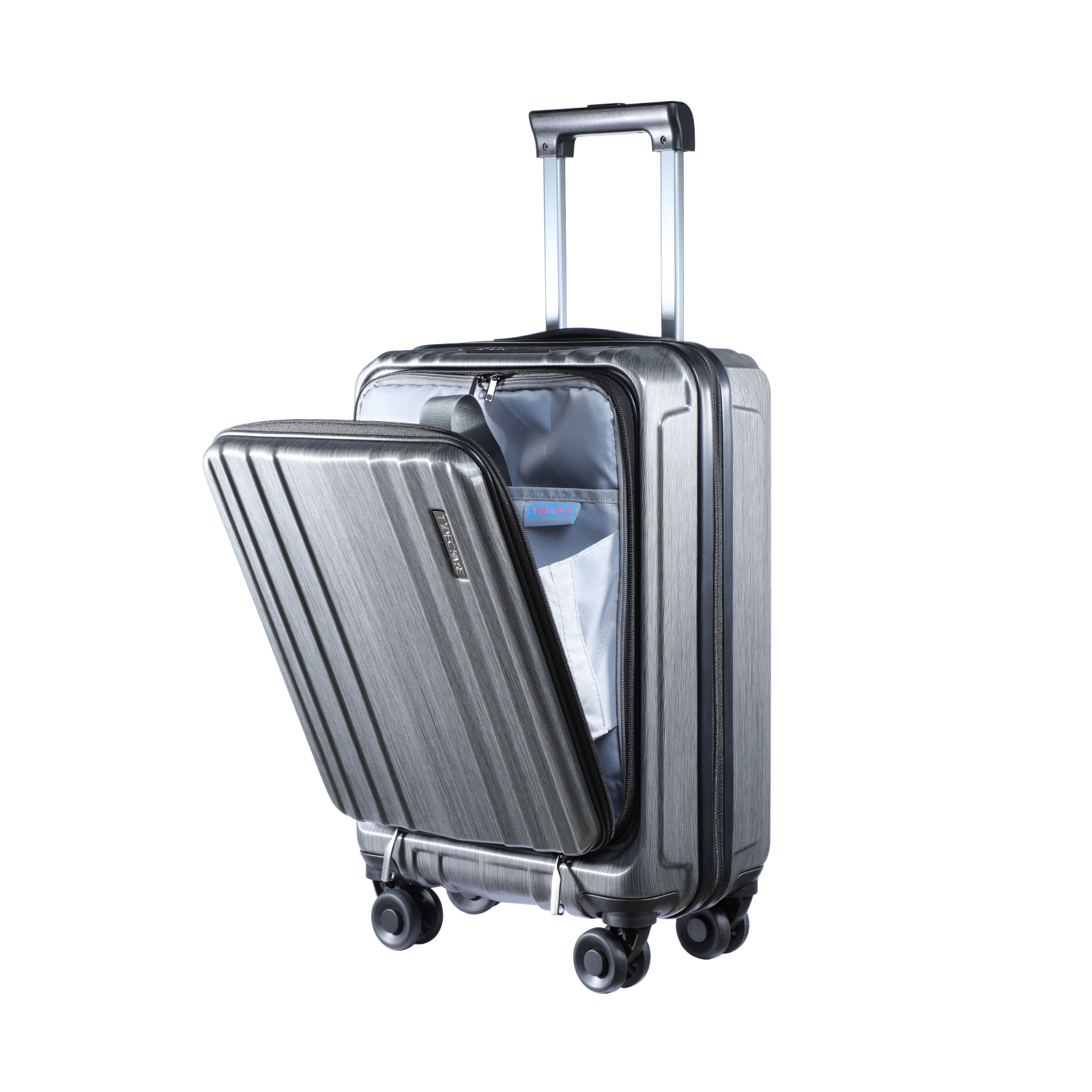 Carry On Cabin Luggage 20 Inch with Front Compartment & Expandable, Lightweight ABS+PC Hardshell