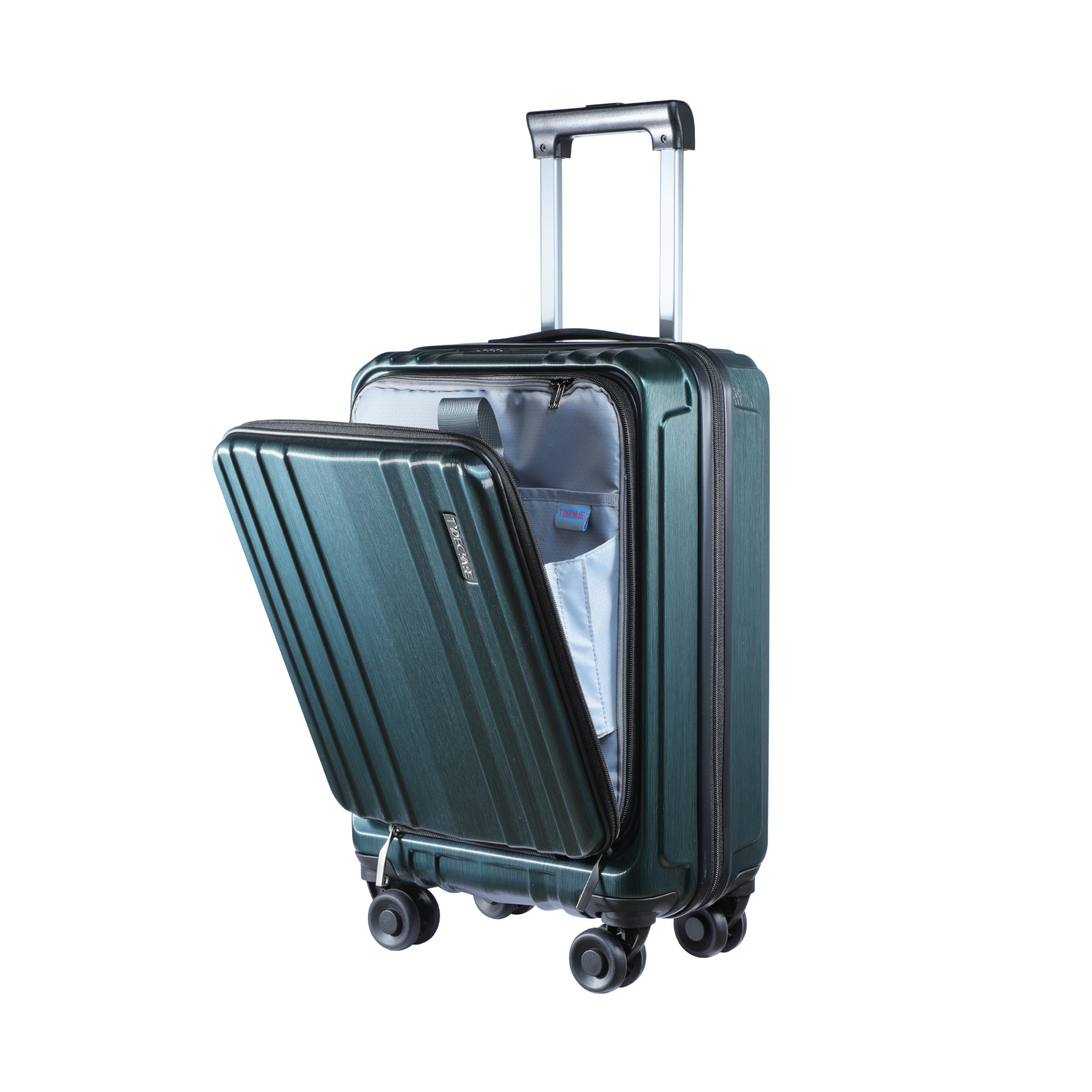 Carry On Cabin Luggage 20 Inch with Front Compartment & Expandable