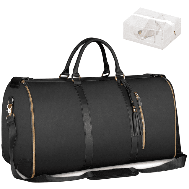 seyfocnia Convertible Travel Garment Bag,Carry on Garment Duffel Bag for Men Women - 2 in 1 Hanging Suitcase Suit Business Travel Bag-Darkgrey