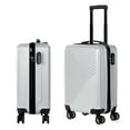 thumbnail image 1 of Carry On Luggage, 20" Hardside Suitcase ABS Spinner Luggage with Lock - Crossroad in Silver, 1 of 10