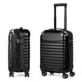 thumbnail image 1 of Carry On Luggage, 20" Hardside Suitcase ABS Spinner Luggage with Lock - Shell in Black, 1 of 10