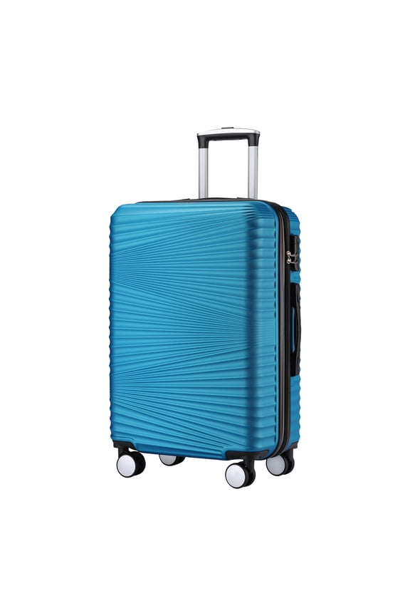 Carry On Luggage 20 Inch Expandable,ABS Hardside Suitcase with Double Spinner Wheels, TSA Lock, Lightweight Rolling Travel Case Blue