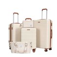 thumbnail image 1 of Carry On Suitcase 5PCS Luggage Set ABS Spinner Wheels Lightweight Luggage, 1 of 2