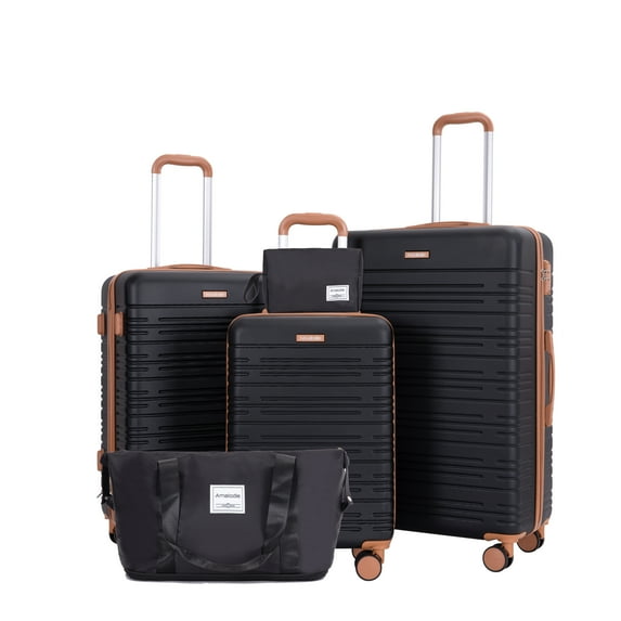Carry On Suitcase 5PCS Luggage Set ABS Spinner Wheels Lightweight Luggage