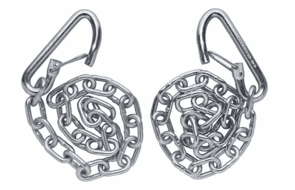 CarryOn Trailer 2,000 lb. Capacity 24" Safety Chains with Hooks,2Pack