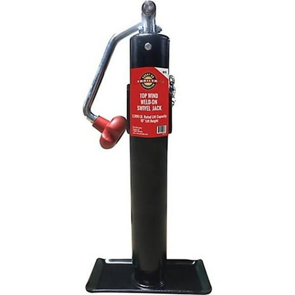 Carry-On Trailer COT977T 2000 lbs 10 in. Travel Top Wind Aframe Jack, Black