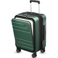thumbnail image 1 of Carry on 20inch Expandable Front Opening Luggage, Durable Polycarbonate Hardside Suitcase with Spinner Wheels and TSA Lock, Green, 1 of 8