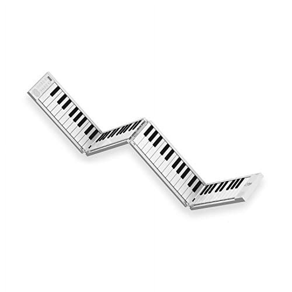 Carry-on Folding Piano - White Portable Digital 88 Key Piano Keyboard with Rechargeable Battery and MIDI over USB - 128 Sounds Through Stereo Speakers Carry-on Folding Piano - White Portable Digital 88 Key Piano Keyboard with Rechargeable Battery and MIDI over USB - 128 Sounds Through Stereo Speakers
