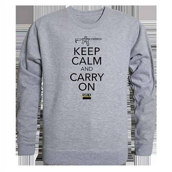 Carry on Graphic Crew Neck Sweatshirt, Heather Grey - Large