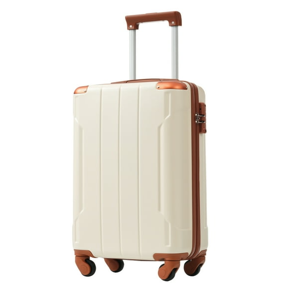 Carry on Luggage, Lightweight Durable ABS Suitcases with Double Wheels, Expandable 20-inch Travel Checked Luggage 20"