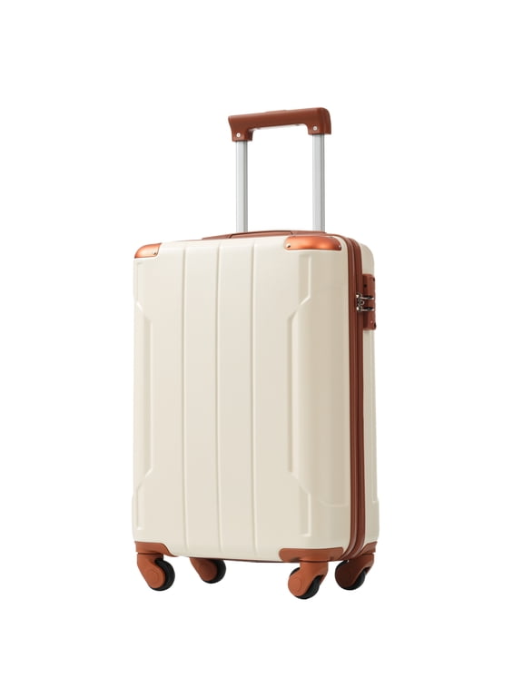 Carry on Luggage, Lightweight Durable ABS Suitcases with Double Wheels, Expandable 20-inch Travel Checked Luggage 20"