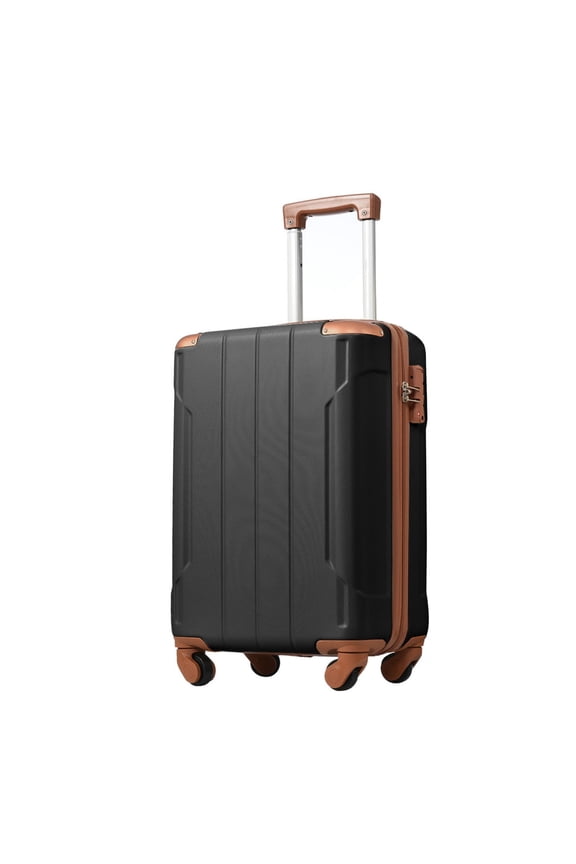 Carry on Luggage, Lightweight Durable ABS Suitcases with Double Wheels, Expandable 20-inch Travel Checked Luggage 20"