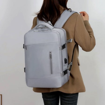Carry on Travel Backpack (FreeSize, Grey)