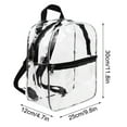 thumbnail image 1 of Carry on Travel Backpack Transparent Mini Pvc 30x25x12cm for Students, Backpack Travel Bag Adjustable Shoulder Strap, 1 of 5