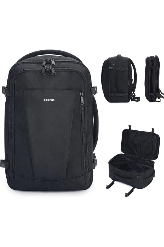 Carry on Travel Backpack for Men, Airline Approved 18x14x8 Spirit Airlines Personal Item Bag, 13 Pockets Casual Daypack, Waterproof Gym Backpacks 30L