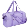 thumbnail image 1 of Carry on Underseat Bag Airplane Approved for Travel, Duffel Bag with Adjustable Straps & Wet Pocket for Women and Men for Weekender Gym, 30L, Purple, 1 of 8