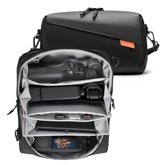 Carrying Bag Pouch Travel Large Soft Case for Insta 360 Go Ultra X5 X4 Organizer Multilayer Storage For DJI Osmo 360 Mobile8 7P 6 Pocket 3 For Gopro hero 13 Accessories with Shoulder Strap