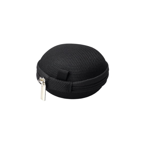 Carrying Case Black Hard Shell Zipper for Small Electronics Travel Use