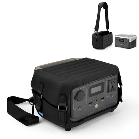 Carrying Case Compatible with EcoFlow River 2 Power Station Portable Protective Shock Cover Pouch with Shoulder Strap, Camping Travel Power Station Storage Replacement Bag