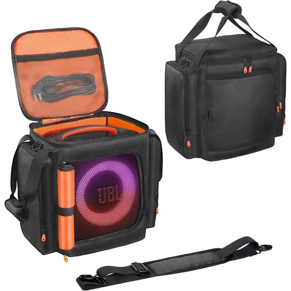 Carrying Case Compatible with JBL Party Box Encore Essential/Essential 2 Speaker   with Adjustable Shoulder Strap & Accessories Pocket   , Protective Tote Bag, Portable Travel Carry Cover