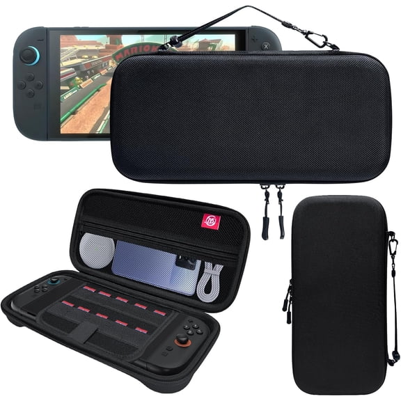 Carrying Case Compatible with NS Switch 2 (2025),Portable Hard Shell Carry Case with 10 Game Card Slots,Protective Travel Bag for Switch 2 Console Accessories