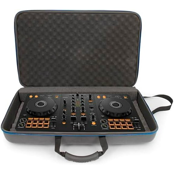 Carrying Case Compatible with Pioneer DJ DDJ-FLX4 Serato DJ Controller, DDJ-REV1 Rekordbox Mixers and Cables - Includes Padded EVA Controller Case Only with Shoulder Strap