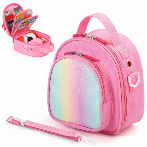 Piaclen Carrying Case Compatible with Yoto Mini (2024 Edition), 30 Cards Storage Bag with Handle and Shoulder Strap Portable Travel Box