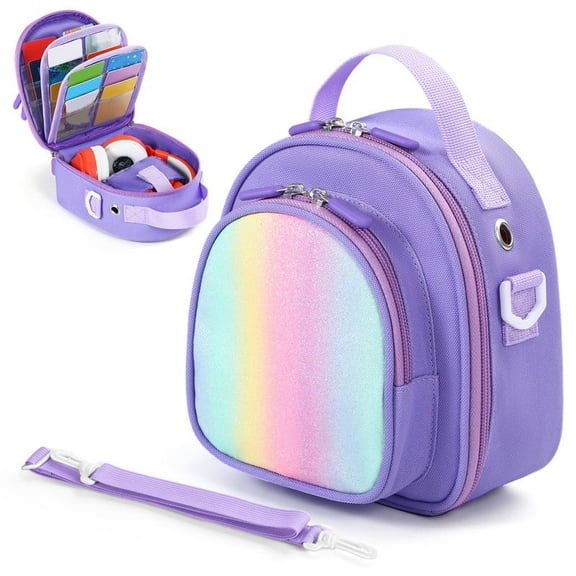 Piaclen Carrying Case Compatible with Yoto Mini (2024 Edition), 30 Cards Storage Bag with Handle and Shoulder Strap Portable Travel Box