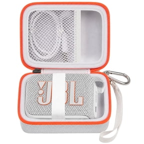 Carrying Case Compatible for JBL Go4 GO3 Go3 Eco Go2 Wireless Waterproof Portable Bluetooth Speaker - White