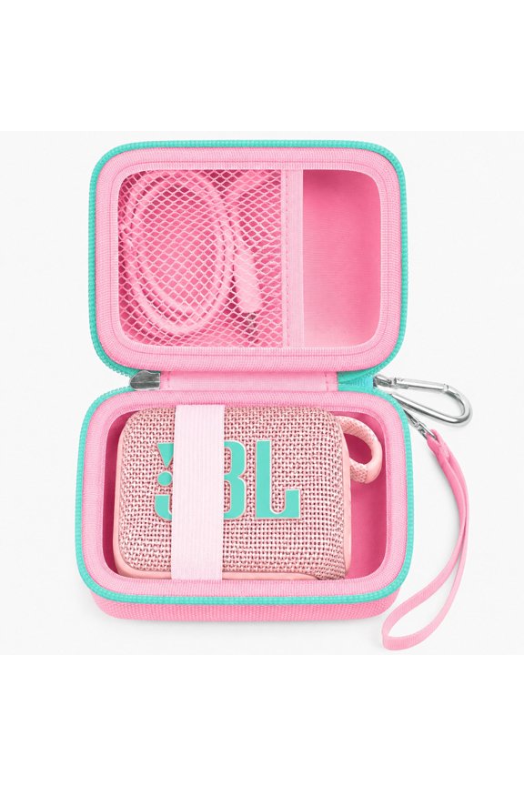Carrying Case Compatible with JBL Go 4 Portable Bluetooth Wireless Speaker -Pink (Case Only)