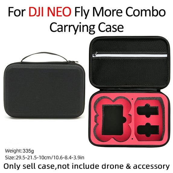 Carrying Case for DJI Neo Fly More Combo Accessories, Portable EVA Storage Travel Bag for DJI Neo, Compatible with RC-N3 Remote Controller, Two-Battery, Charging Hub
