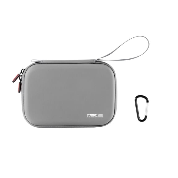 Carrying Case for DJI Osmo Mobile 7/7P Gimbal Shockproof Hard Shell Travel Storage Bag with Wrist Strap & Carabiner, Protective PU Cover with Inner Mesh Pocket for Accessories