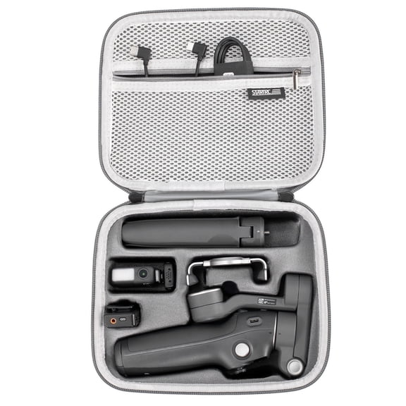Carrying Case for DJI Osmo Mobile 8, OM 7, and OM 7 Pro Waterproof Hard Shell Portable Storage Bag with Shockproof Protection, Handle and Shoulder Strap