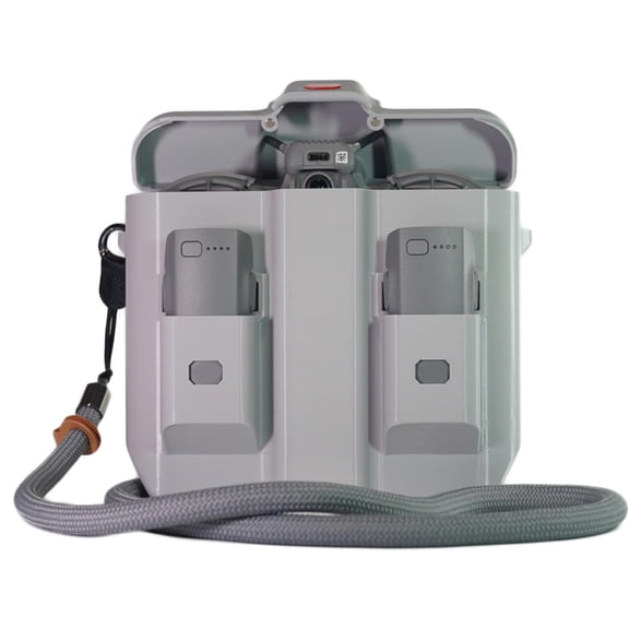 Carrying Case For DJI Neo 2, Hard Shell Protective Case, 3D printed Drone Body Small Box, Magnetic Open lid design, Includes Two Battery Compartments