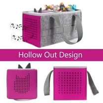 Carrying Case For Toniebox Starter Set And Tonies Figurines, Travel Felt Cloth Musical Toy Folding Bag For Toniebox Accessories (Purple,Only A Bag)