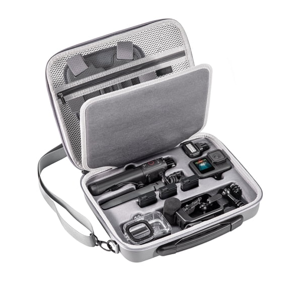 Carrying Case for GoPro Hero 13 12 11 10 9 8 7 Action Camera Hard Organizer Case Carrying Bag Accessories Travel Storage Chest Mount/Media Mod/Volta Protective Housing for dji osmo action 6 5