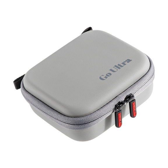 Carrying Case for Insta360 Go Ultra Shockproof Hard Shell Travel Storage Bag with Custom Compartments, Water-Resistant PU Surface & Portable Hand Strap (Gray)