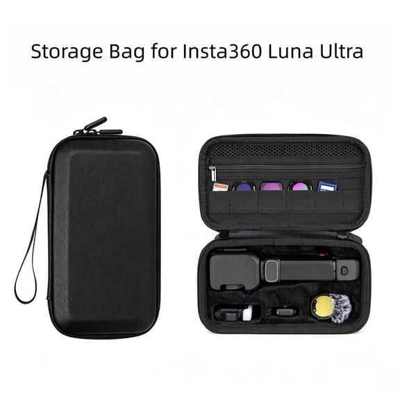 Carrying Case for Insta360 Luna Ultra, Portable Travel Hard-Shell Storage Bag Shock-Resistant Drop-Proof Protective Case with Mesh Pocket for Luna Ultra Creator Bundle Accessories