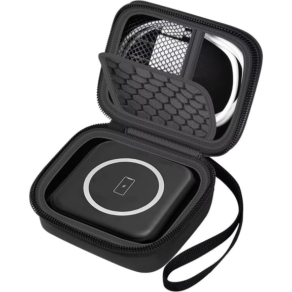Carrying Case for Iseyyox/for Ucomx Nano 3 in 1 Foldable Magnetic Wireless Charger Dock, Also Holds for Apple MagSafe Duo/for LISEN/for RTOPS Travel Fast Charging Pad Station & Adapter (Black)