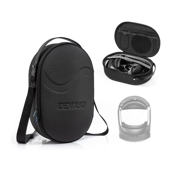 Carrying Case for Meta Quest Pro, Deluxe Strong Protective Travel Case for Meta Quest Pro VR Headset and Accessories, Large Capacity with Adjustable Shoulder Strap for Travel and Home Storage