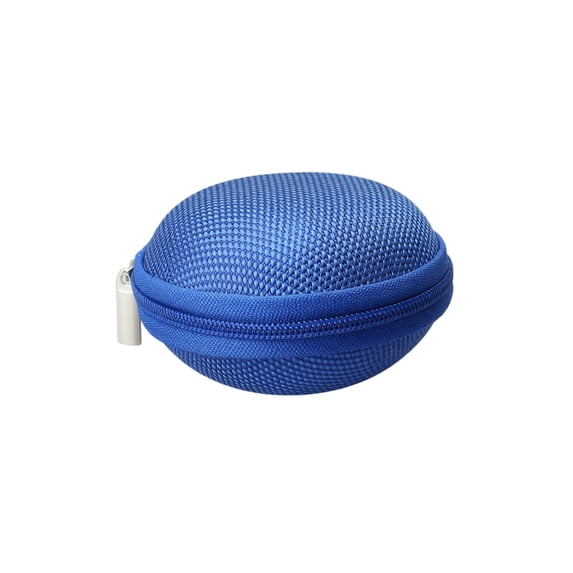 Carrying Case Navy Blue Hard Shell Round Single Pack for Small Travel Electronics