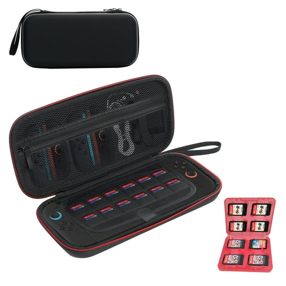 Carrying Case for Nintendo Switch 2 (2025),  Large Capacity Storage Case with Card Box Portable for Switch 2 Console and Accessories, Sturdy EVA Switch 2 Travel Case with 20 Game Card Slots (Black)