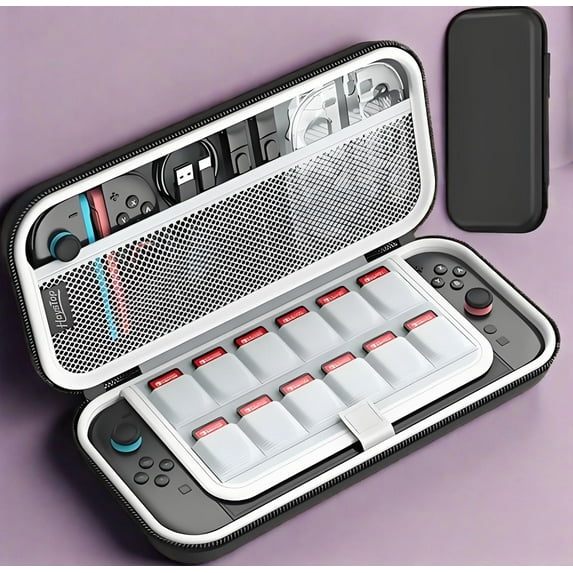 Carrying Case for Nintendo Switch 2 2025, Portable Switch Travel Bag with More Space, Protective Case Compatible with Nintendo Switch 2 Accessories, black