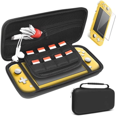 Carrying Case for Nintendo Switch Lite 2019 with Screen Protector, Protective Portable Bag Case Hard Shell Carrier with 8 Game Card Slots for Nintendo Switch Lite and Accessories Kit
