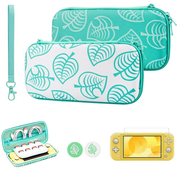 Carrying Case for Nintendo Switch Lite, Hard Protective Case, Storage Bag Accessories Include Screen Protector & Thumb Grips & Wrist Strap, Handheld Game Console Handbag Set-For Switch Lite