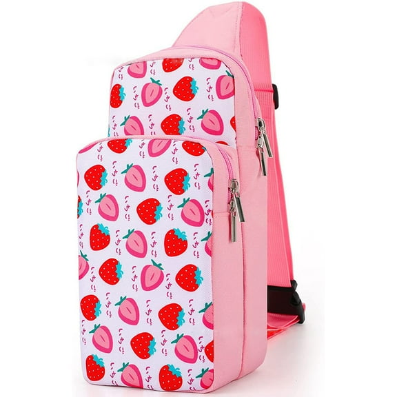 Carrying Case for Nintendo Switch / Switch Lite / Switch OLED - Multi-Color Sling Bag Chest Pack for Console & Accessories Storage - Lightweight Travel Bag