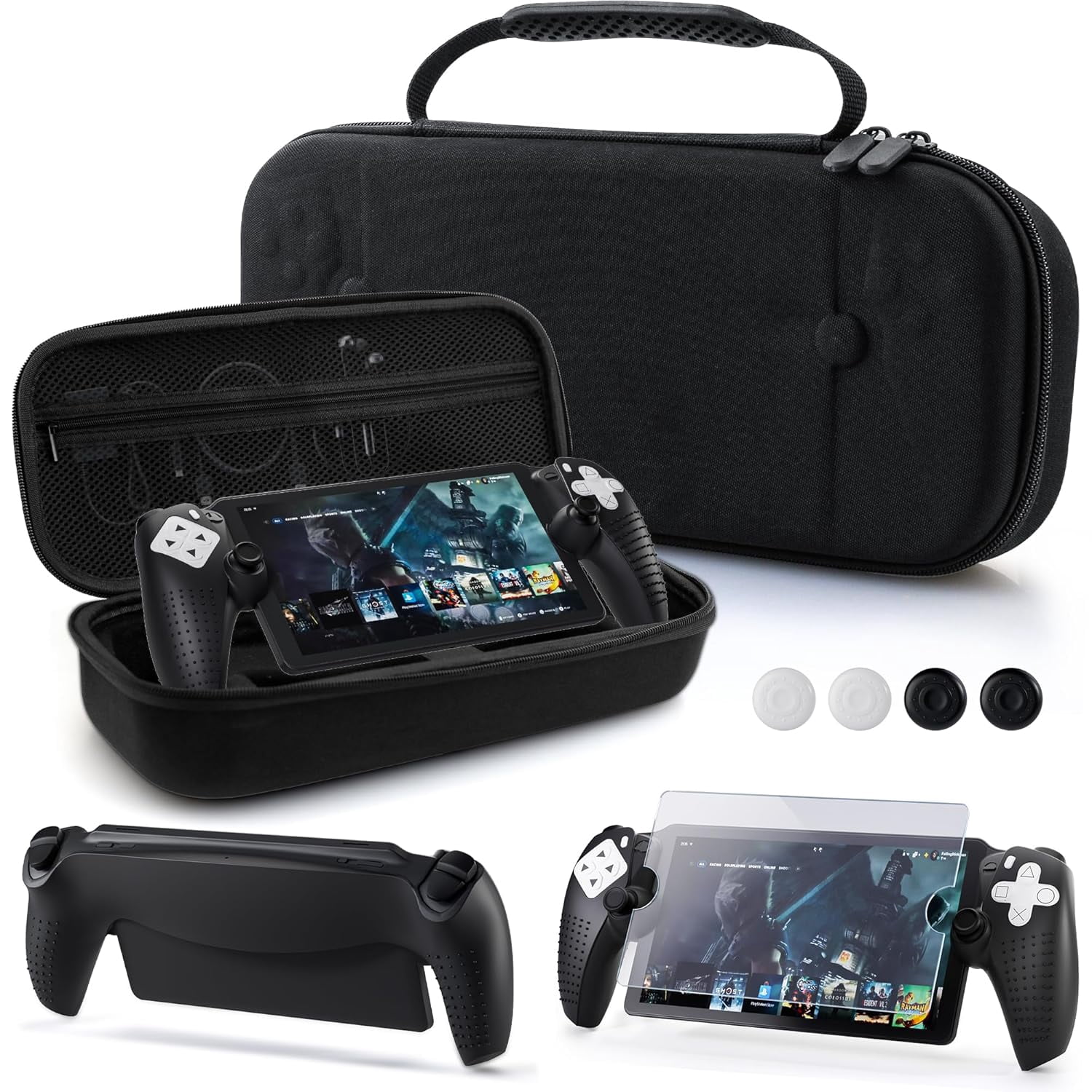 Carrying Case for PlayStation Portal Remote Player, Built-in Groove ...