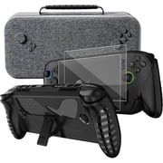 Carrying Case with Protective Cover and Screen Protector Compatible with Rog Xbox Ally X/Rog Xbox Ally 2025 Kaiplayhorizon 3 in 1 Accessories Set Hard Carry Box Protective Case 2 Pack Film Protector